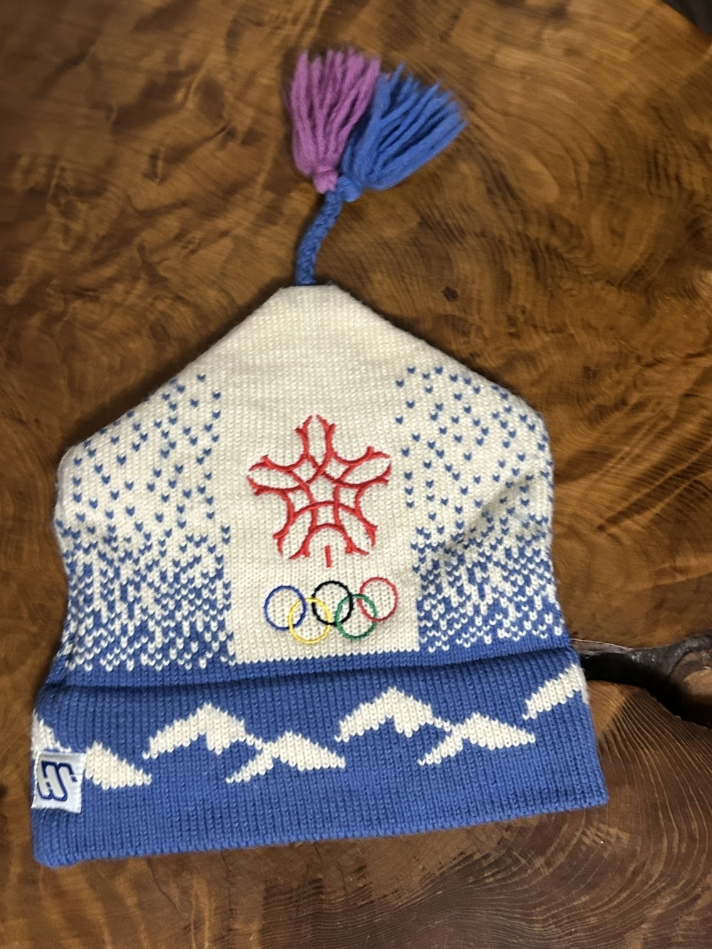 Vintage 1988 Calgary Winter Olympics Volunteer Wool Toque Beanie